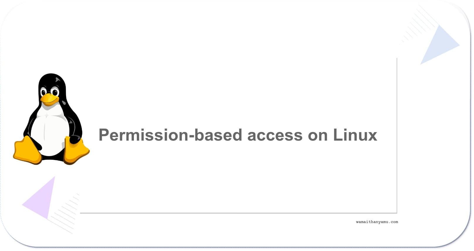How to Set Permission-based access on Linux