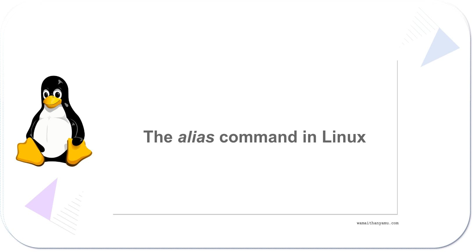 alias commands in Linux
