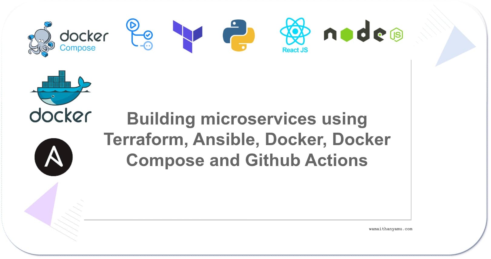 Building microservices using Terraform, Ansible, Docker, Docker Compose, and Github Actions.